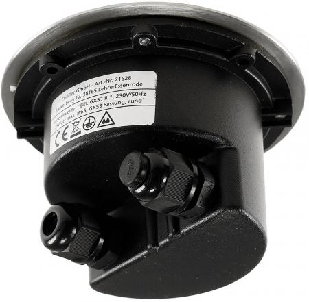 ChiliTec Bodenleuchte "BEL GX53 R " rund ØxT 12x7cm, IP65, GX53 Fassung