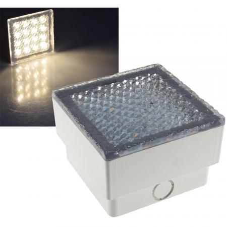 ChiliTec LED Pflasterstein "BRIKX 10" warmweiß 10x10x7cm, 120lm, IP67, 230V