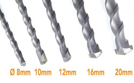 ChiliTec SDS-PLUS Schlagbohrerset, 60cm 8-10-12-16-20mm Ø
