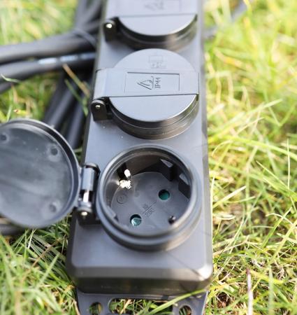 ChiliTec Gartensteckdosenleiste für Außen, 4-fach IP44, H07RN-F 3G1,5mm², Zuleitung 3m