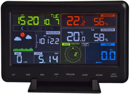 ChiliTec Digitale Funk-Wetterstation "CTW-902 Wi" Luftfeuchte, Wind & Regen, WiFi