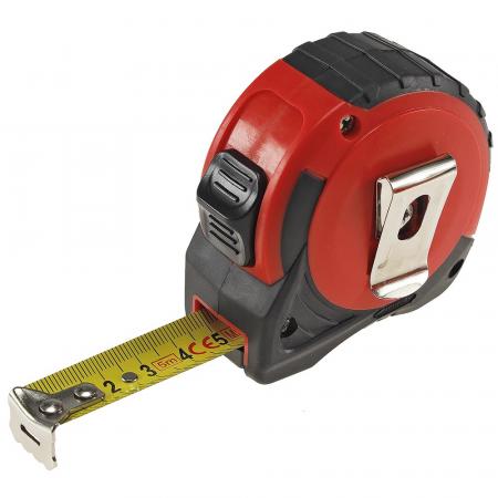ChiliTec  Rollen-Maßband, 5m mit Aufroller und Gürtelclip