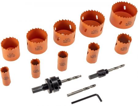 ChiliTec Lochsägen Set "Profi" 15-teilig 19-74mm, inkl. Transportkoffer