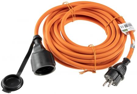 ChiliTec Verlängerungskabel 10m, IP44, Orange H07RN-F 3G1,5 , Stecker / Kupplung