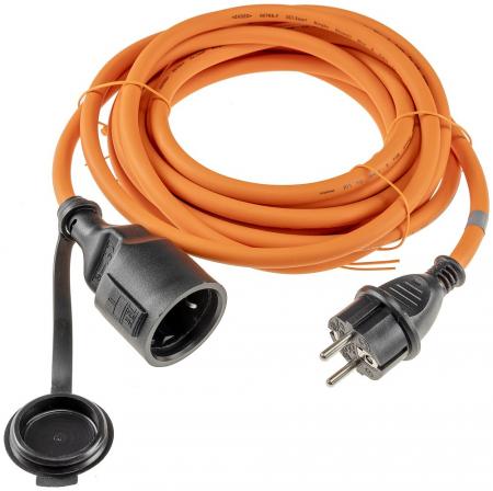 ChiliTec Verlängerungskabel 5m, IP44, Orange H07RN-F 3G1,5 , Stecker / Kupplung