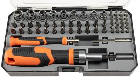 ChiliTec Elektronik-Schraubendreher Bit-Set 57-teilig, Ratschen-Schraubendreher
