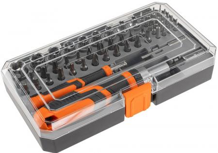 ChiliTec Elektronik-Schraubendreher Bit-Set 57-teilig, Ratschen-Schraubendreher