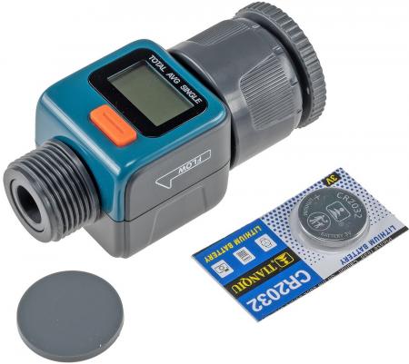 ChiliTec Digitaler Wasserzähler "CT-WZ4" mit Adapter 1" & 3/4", IPx6