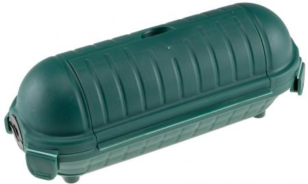 ChiliTec Kabelschutzbox für Aussen IP44 LxØ 21x8cm, mit Wandhalterung, Grün