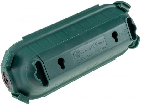ChiliTec Kabelschutzbox für Aussen IP44 LxØ 21x8cm, mit Wandhalterung, Grün