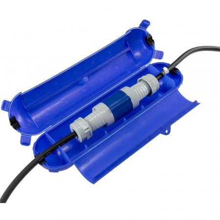 ChiliTec Kabelschutzbox für Aussen IP44 XL für CEE, LxØ 365x90mm, Blau