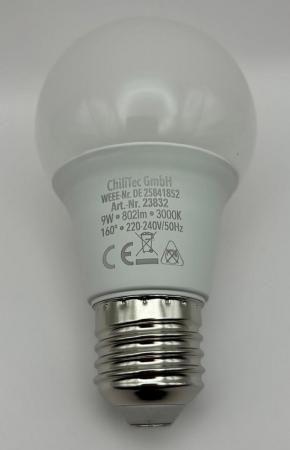 ChiliTec LED Glühlampe E27 "promo" warmweiß 230V, 160°, 8,6W, 802lm, 3000k