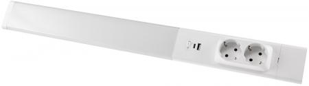 60cm ChiliTec LED Unterbauleuchte "Arusha", weiß USB A+C PD, Licht neutralweiß