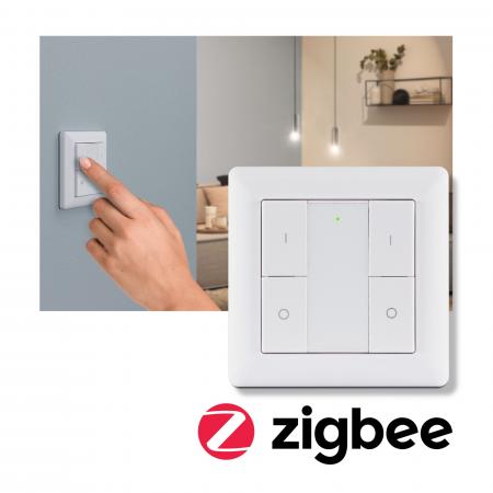 Paulmann 50134 Wandschalter Smart Home Zigbee On/Off/dimmbar Weiß