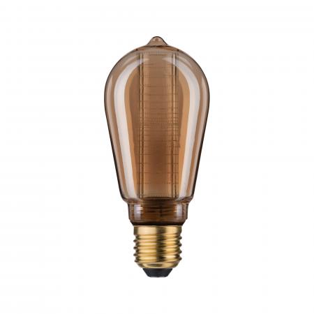 Paulmann E27 5069 Bundle 2xLED Lampen mit Innenkolben Ringmuster gold 4W 1800K extra warmweißes Licht