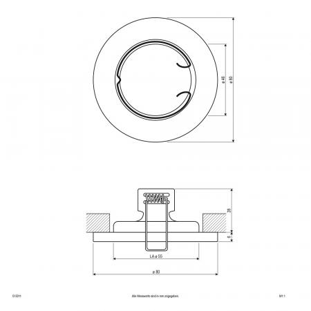 EVN Decken-Einbaustrahler für GU5.3 Leuchtmittel rund chrom IP20 12V EinbauØ55