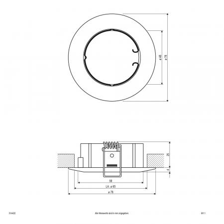 EVN Decken-Einbaustrahler für GU5.3 Leuchtmittel rund altmessing IP20 12V EinbauØ65