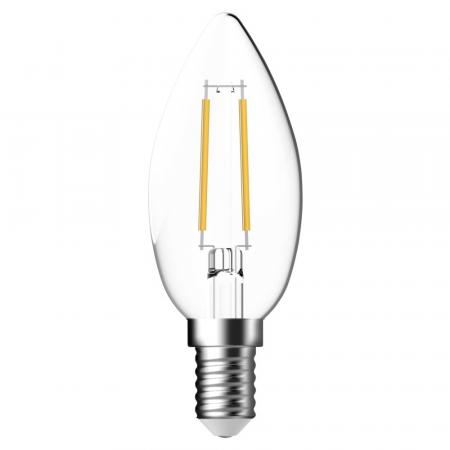 Nordlux E14 LED-Leuchtmittel klar Filament Kerze 470lm 4W wie 40W warmweiß