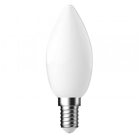 Augenschonendes Nordlux E14 LED-Leuchtmittel matt Kerze dimmbar 470lm 5,4W wie 40W warmweiß