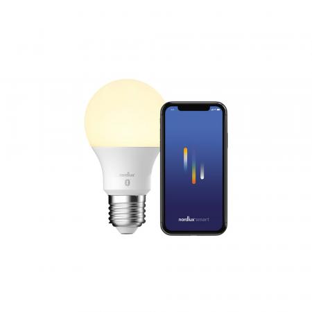 Nordlux Smart E27 klassische Birne dimmbares warmes Weiß 2700K 7,5W wie 60W - Smart Home System Bluetooth, WLAN