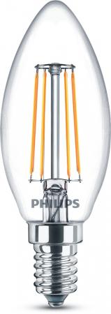 3er-Set PHILIPS E14 LED Retro Lampen in Kerzenform Filament 4.3W wie 40 Watt warmweiss