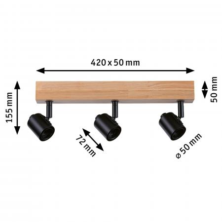 Paulmann 66772 Deckenstrahler Arvid E27 modern 20W dimmbar Schwarz