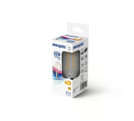 Nordlux E14 LED-Leuchtmittel klar Filament 2,5W wie 25W warmweißes Licht