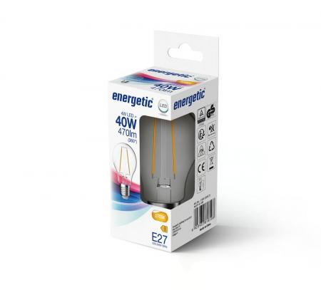 Nordlux E27 LED-Leuchtmittel Filament Birnenform klar 470lm 4,6W wie 40W warmweiß