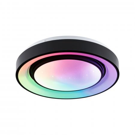 Paulmann 70544 LED Deckenleuchte Rainbow mit Regenbogeneffekt 22W dimmbar Schwarz/Weiß
