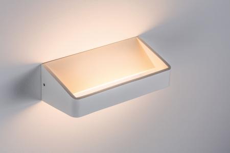 Dezente LED-Wandleuchte Bar Modern Art in Weiß aus Aluminium mit warmweißem Licht Paulmann 70790