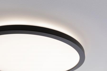 Paulmann 70999 LED Panel 3-Stufen-dimmbar Atria Shine Backlight modern rund warmweiß Schwarz