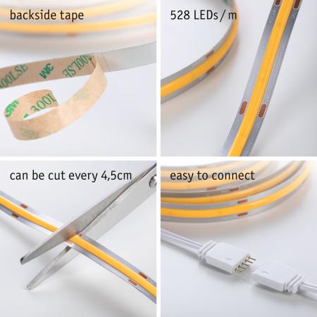 Paulmann 71048 1000 LED Strip MaxLED Full-Line COB Basisset modern 1,5m 18W warmweiß