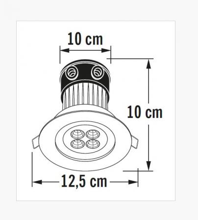 Konstsmide 7097-000 Deckeneinbaustrahler Aluminium