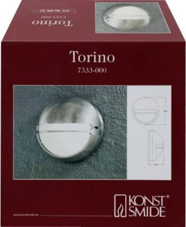 Konstsmide 7333-000 Torino Wandleuchte Aluminium, opales Acrylglas