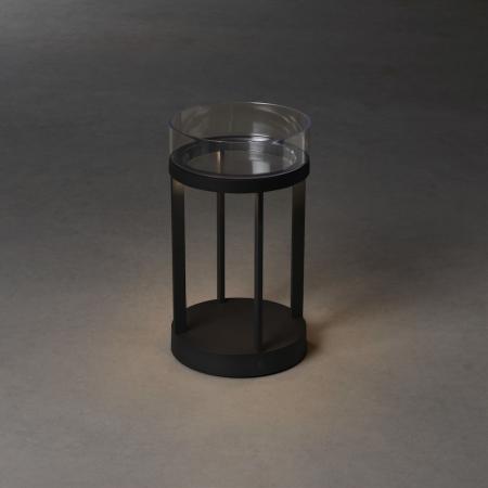 Tragbare Tischleuchte CHIETI in Schwarz In&Out aus Aluminium & Glas dimmbar IP54 von Konstsmide