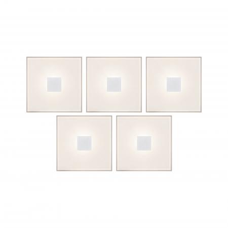 Paulmann 78402 5er-Set LumiTiles LED Fliesen Square 100x10mm 0,8W warmweiß Weiß Kunststoff/Aluminium