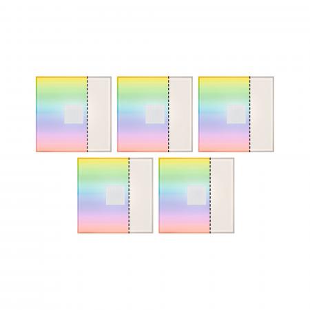 Paulmann 78413 5er-Set LumiTiles LED Fliesen Square 100x10mm 0,8W dimmbar modern Regenbogen/ Weiß+ Weiß Kunststoff/Aluminium