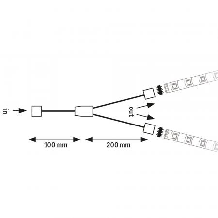 Paulmann 79813 FN MaxLED Y-Splitter 30cm weiß