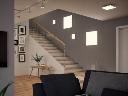 Wohnraum LED Panel dimmbar rahmenlos & sehr flach 225x 225mm in Weiß matt Paulmann 79820