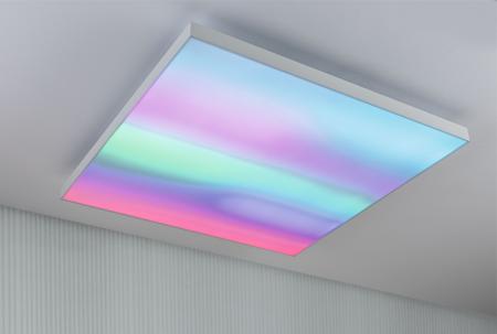 Paulmann 79906 LED Panel Velora Rainbow dynamic Regenbogen/ Weiß eckig 595x595mm kaltweiß Weiß dimmbar