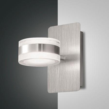 Dunk Wandleuchte LED 2x8W Aluminium gebuerstet Fabas Luce