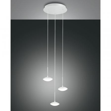 Hale Dimmbare Pendelleuchte mit 3 LED Pendeln in Weiss