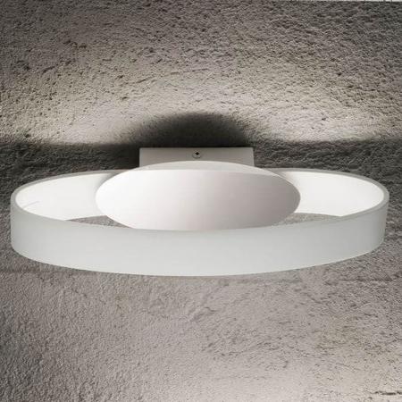 Gaby LED mit indirektem Lichtaustritt in markanter Ellipsenoptik in Weiss von Fabas Luce