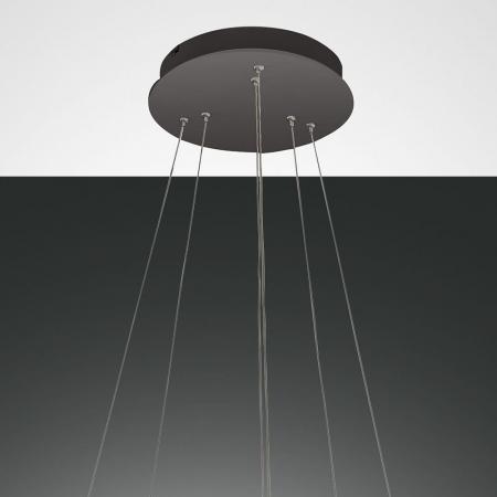 Doppelring Giotto LED Pendelleuchte Schwarz dimmbar Fabas Luce