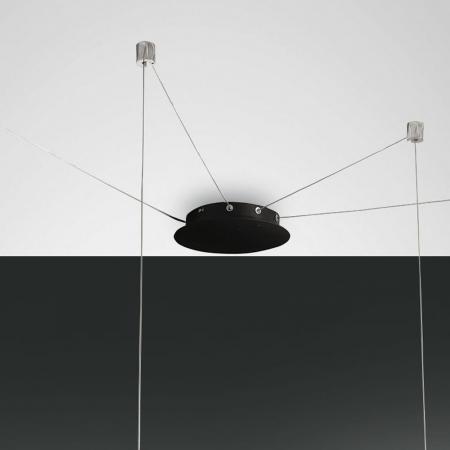 Arabella anpassungsfähige 4-flammige LED-Pendelleuchte in Weiss aus Glas von Fabas Luce