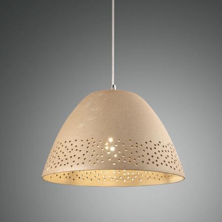 Casale Pendelleuchte Kaus Keramik mit markantem Lochmuster in Khaki Ø30CM von Fabas Luce