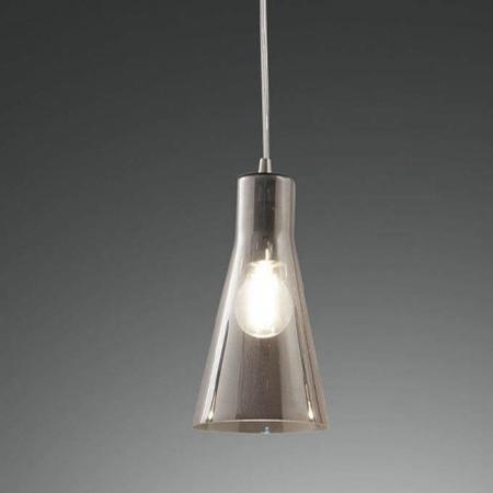 Dafne 3-flammige Mediterrane Glas-Pendelleuchte in zeitlosem Design in Rauchgrau von Fabas Luce