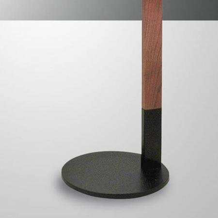 Sveva Steh- und Leseleuchte aus Holz in Schwarz/ Walnuß mit verstellbarem Leuchtkopf & Fußschalter von Fabas Luce
