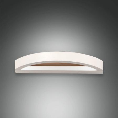 Cordoba LED Wandleuchte mit Eschenholz-Inlay up&down-Beleuchtung in Weiß von Fabas Luce