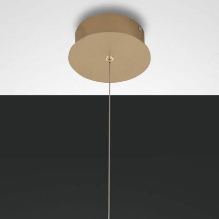 Dunk LED Pendelleuchte in minimalistischem Design Messing satiniert von Fabas Luce